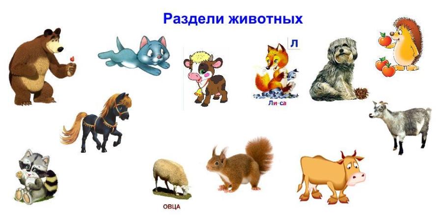 Дикие и домашние животные | Удоба - бесплатный конструктор образовательных ресурсов