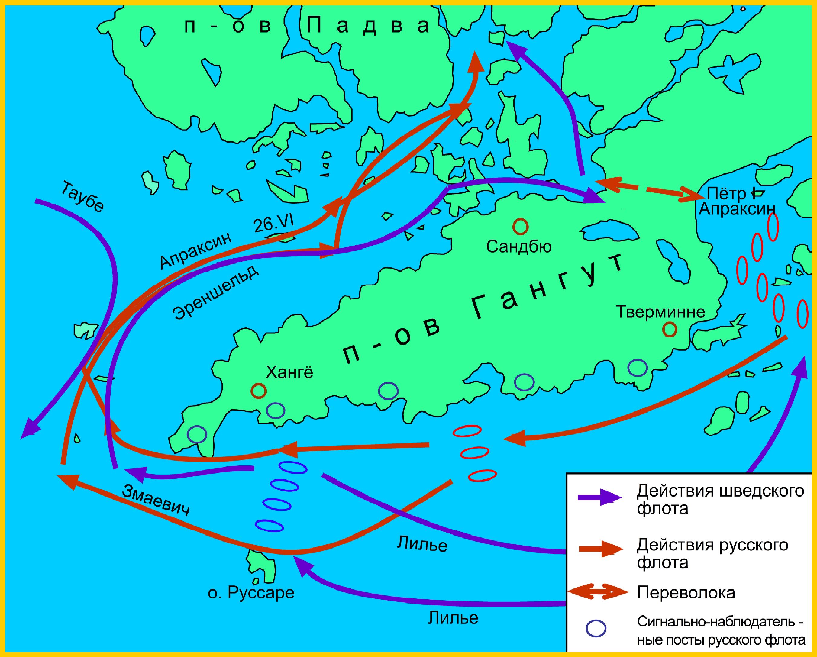 Морские сражения северной войны карта