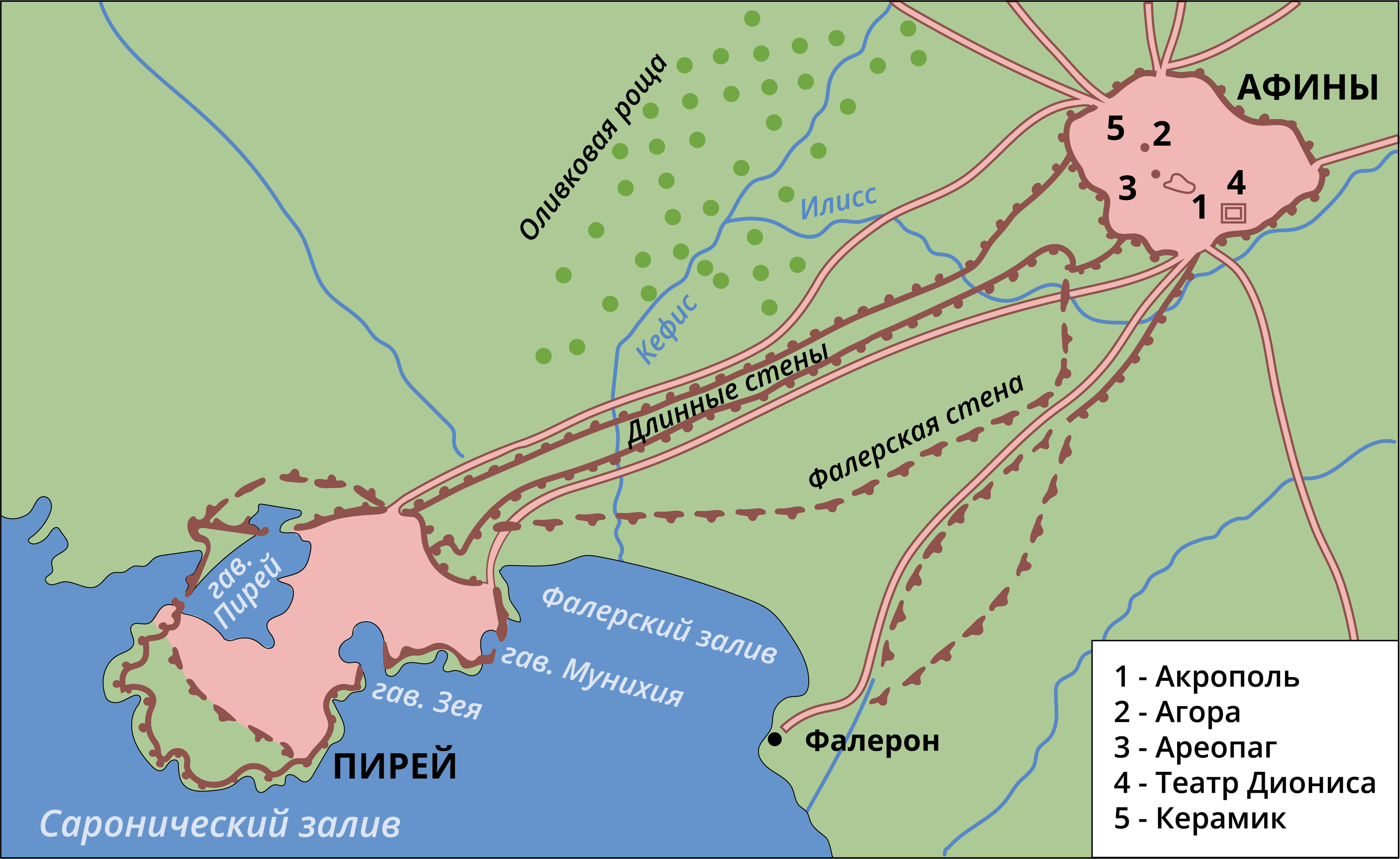 Где на карте находится пирей