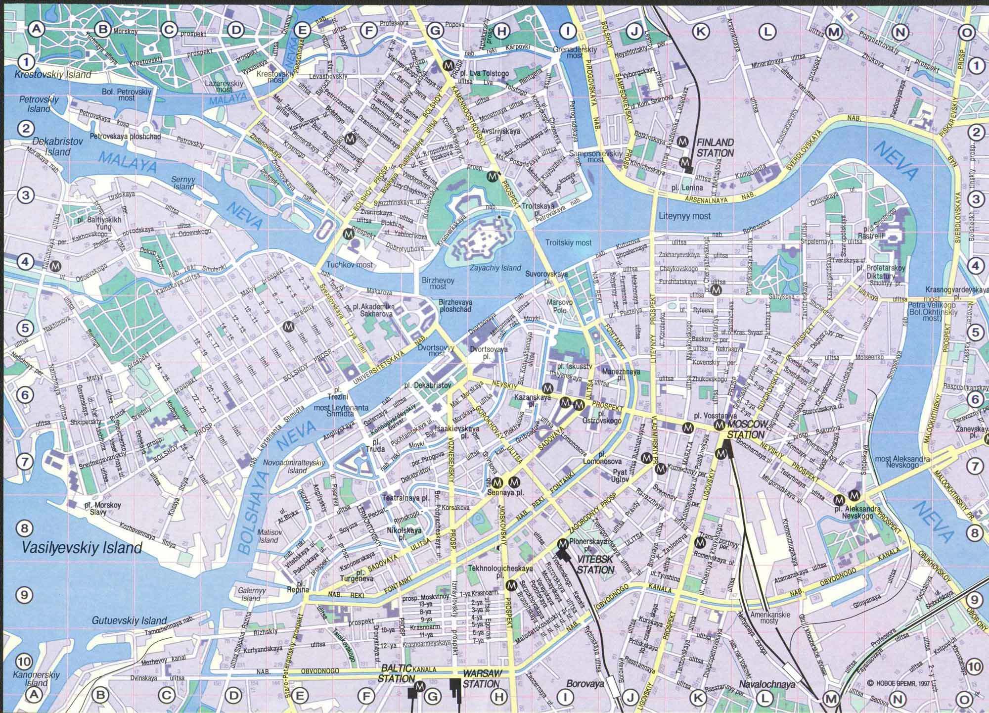 Saint-Petersburg Sights City Map | Удоба - Бесплатный Конструктор.