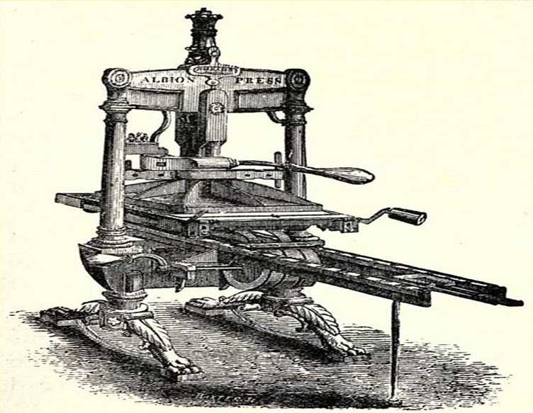 Картинка первый печатный станок